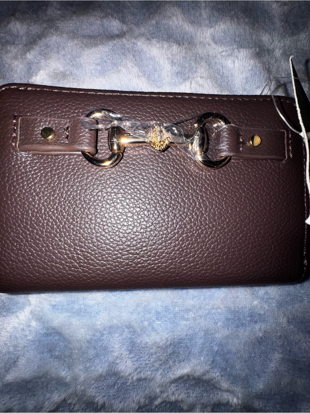 ANNE KLEIN HORSEBIT ZIP WALLET- espresso- NWT - Picture 8 of 9